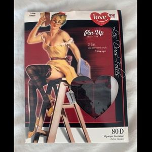 Tartan plaid black thigh hi stockings with bows